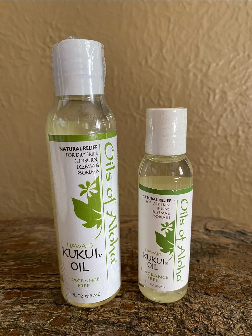 🌺Oils of Aloha🌺Hawaii Kukui Oil Fragrance Free Set of 2 Bottles